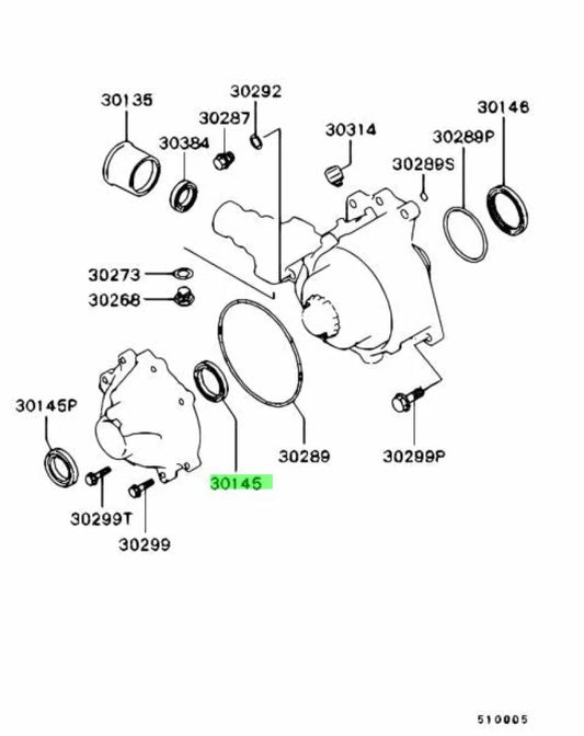 Transfer Case Cover Front Inner Oil Seal To Suit Mitsubishi Lancer Evolution 4 - 9 Md747546
