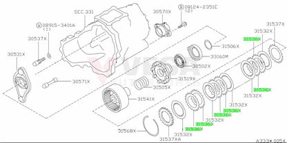 Transfer Case Driven Plate To Suit Nissan Skyline R32 / R33 R34 Gtr 31536 - 1P400 Differential