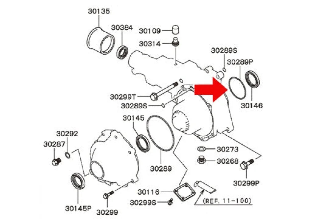 Transfer Case Input Shaft O-Ring Seal To Suit Mitsubishi Lancer Evolution 4 - 9 Md727944