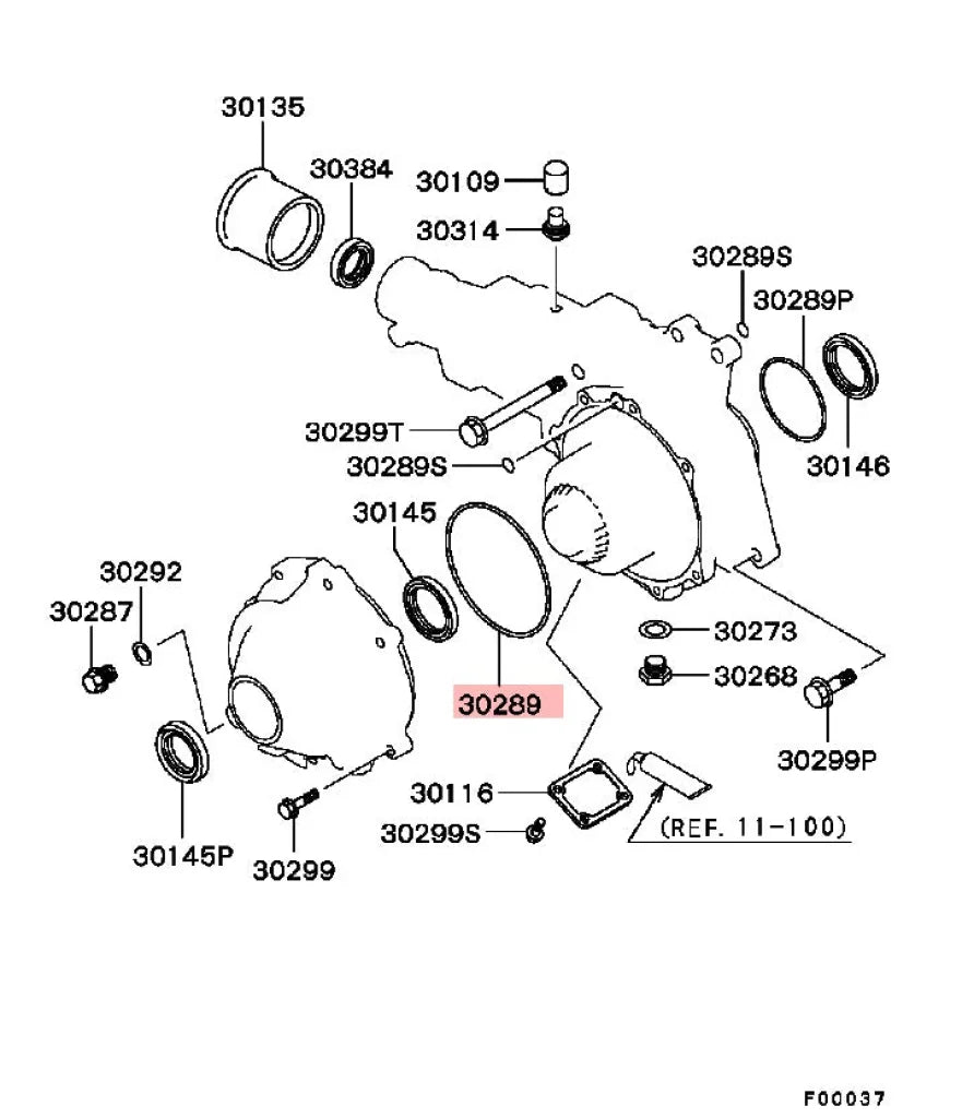 Transfer Case O-Ring Seal (175Mm) To Suit Mitsubishi Lancer Evolution 4 - 9 Md752659 Differential