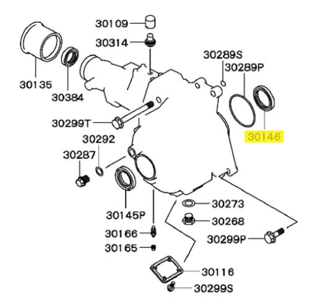 Transfer Case to Transmission Seal to suit Mitsubishi Lancer Evolution 8 / 9 MR980100 Gearbox and Transmission