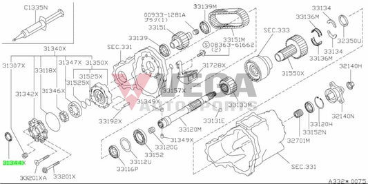 Transfer Cover Oil Seal To Suit Nissan Skyline R32 / R33 Gtr 33111-30C00 Gearbox And Transmission