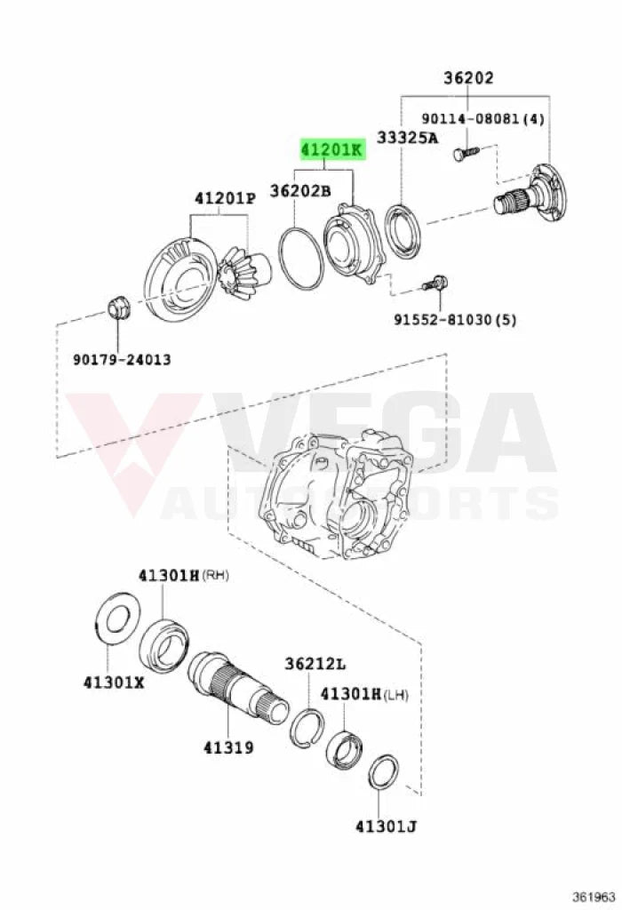Transfer Driven Pinion Front Bearing to suit Toyota GR Yaris Series 1 / GR Corolla 36250-42030 - Vega Autosports