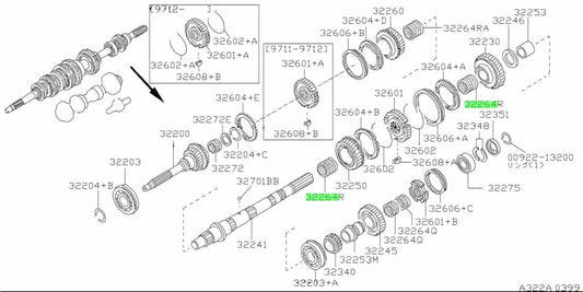 Transmission 1St / 2Nd Gear Mainshaft Needle Bearing To Suit Nissan Skyline R32 R33 Gtr Gts-T R34