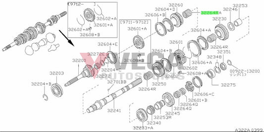 Transmission 3Rd Gear Mainshaft Needle Bearing To Suit Nissan Skyline R32 / R33 Gtr Gts-T R34 Gtt