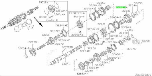 Transmission 3Rd Gear Mainshaft Needle Bearing To Suit Nissan Skyline R32 / R33 Gtr Gts-T R34 Gtt
