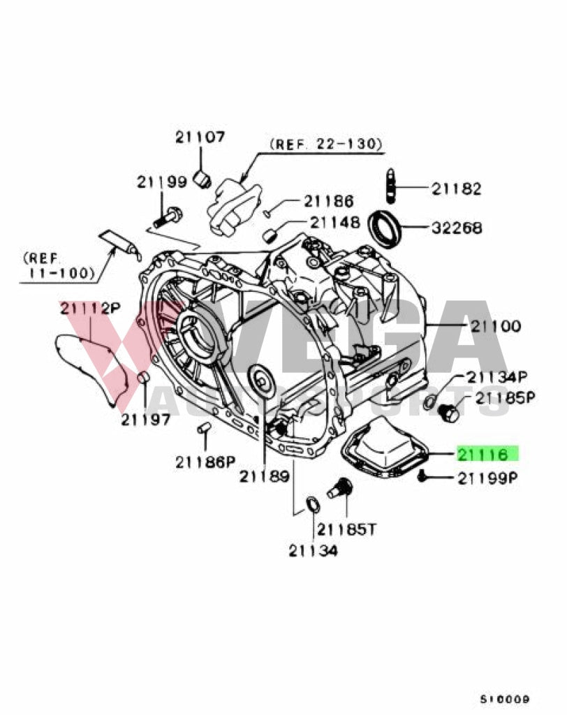 Transmission Case Cover (5-Speed) To Suit Mitsubishi Lancer Evolution 5 - 9 Md097012 Gearbox And