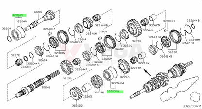 Transmission Main Shaft Bearing to suit Nissan 350Z CD Gearboxes 32203-CD101 Gearbox and Transmission