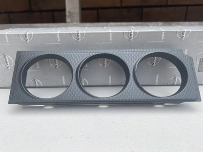 Triple DIN Gauge Escutcheon Assembly to suit Nissan Skyline R33 GTR - Vega Autosports