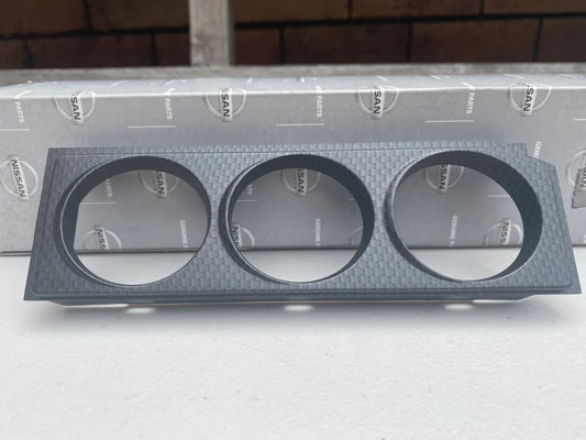 Triple DIN Gauge Escutcheon Assembly to suit Nissan Skyline R33 GTR - Vega Autosports