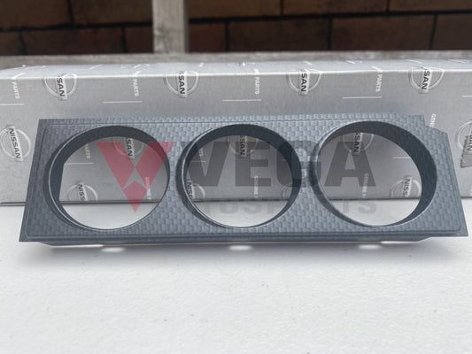 Triple DIN Gauge Escutcheon Assembly to suit Nissan Skyline R33 GTR - Vega Autosports