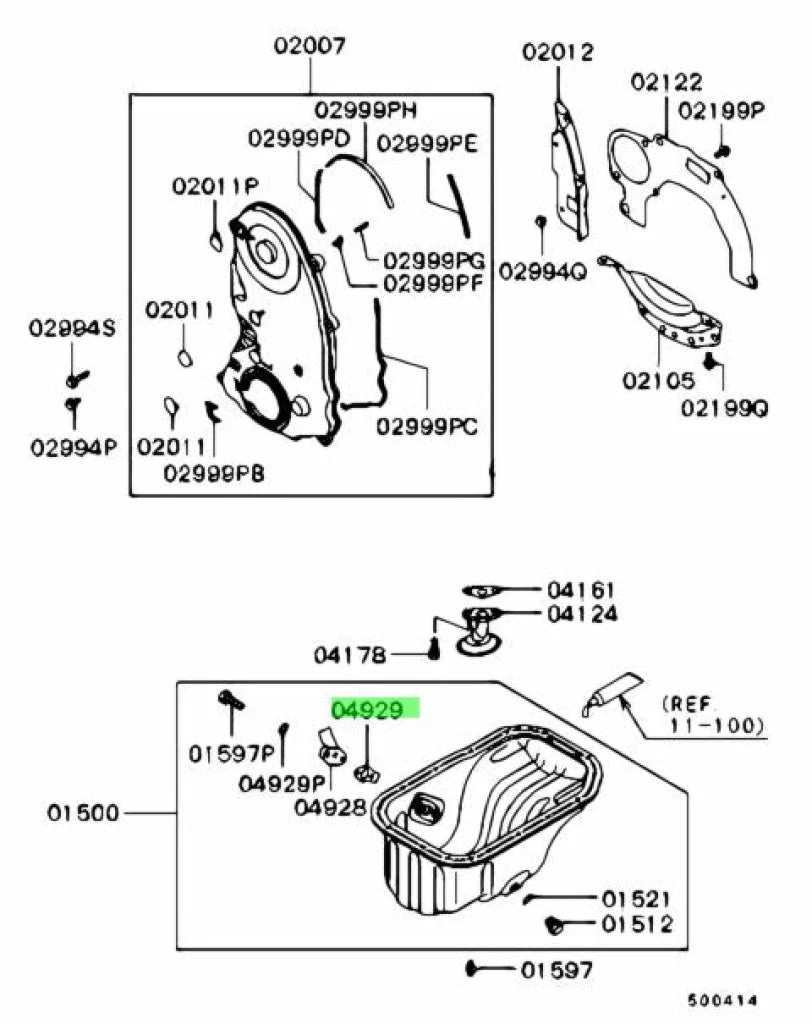 Turbo Oil Return Line Gasket To Suit Mitsubishi Lancer Evolution 1 - 10 Mr258477 Engine
