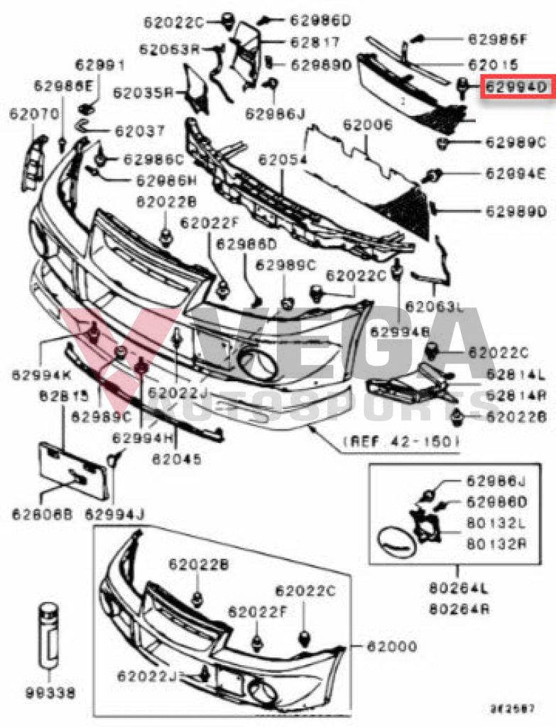 Upper Grille Bolt To Suit Mitsubishi Lancer Evolution 5 / 6 6.5 Ms240179 Nuts Bolts Screws