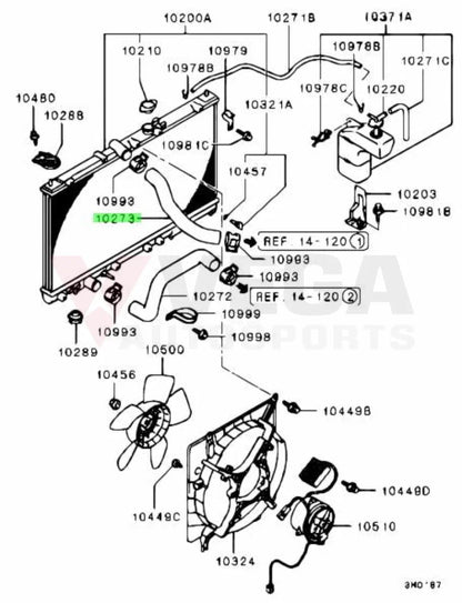 Upper Radiator Hose to suit Mitsubishi Galant / Legnum VR4 MR212528 - Cooling