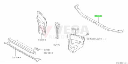 Upper Radiator Support Panel to suit Subaru Impreza GC8 92-00 53060FA040 Body Panels