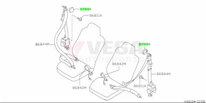 Upper Seatbelt Anchor Cover Set (2-Piece) To Suit Nissan Silvia S15 200Sx Interior