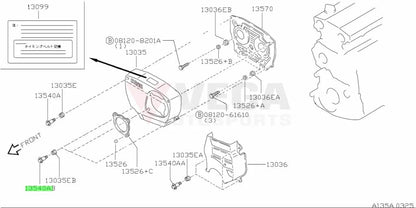 Upper Timing Cover Lower Bolt To Suit Nissan R32 / R33 R34 Gtr Rb26 13505-05U01 Nuts Bolts Screws