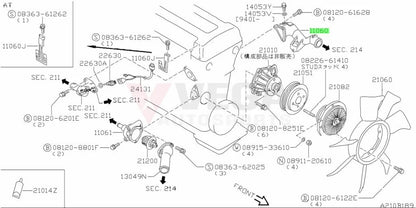 Upper Water Neck Outlet To Suit Nissan Silvia S13 Sr20De/t Cooling