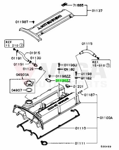Valve Cover Bracket To Suit Mitsubishi Lancer Evolution 7 / 8 9 Ct9A Md349434 Electrical