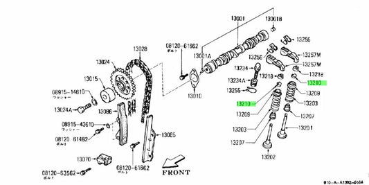 Valve Keeper / Collet (16-Piece) To Suit Datsun Sunny Truck B110 13210-U0100 Engine