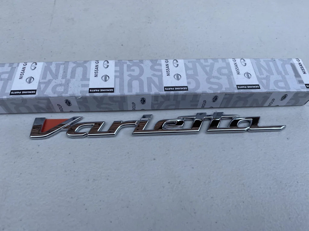 'Varietta' Emblem Badge Chrome to suit JDM Nissan Silvia S15 - Vega Autosports