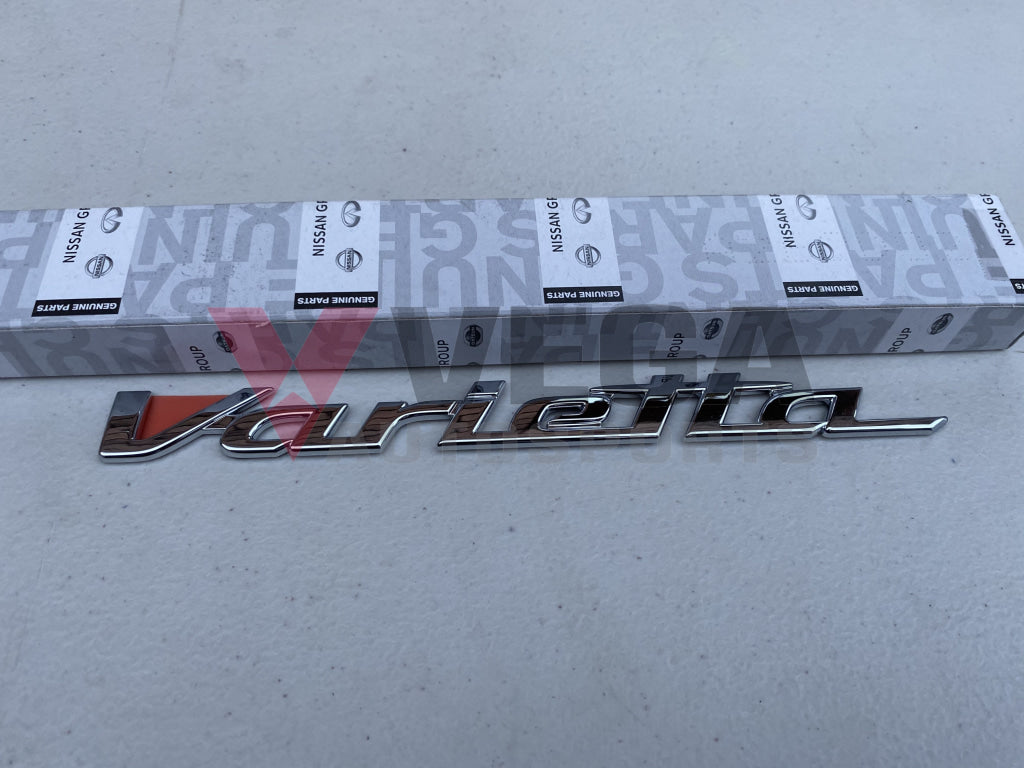 'Varietta' Emblem Badge Chrome to suit JDM Nissan Silvia S15 - Vega Autosports