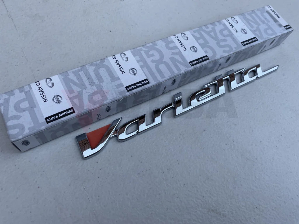 'Varietta' Emblem Badge Chrome to suit JDM Nissan Silvia S15 - Vega Autosports