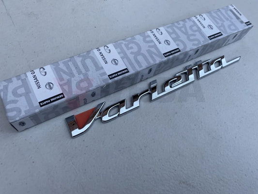 'Varietta' Emblem Badge Chrome to suit JDM Nissan Silvia S15 - Vega Autosports