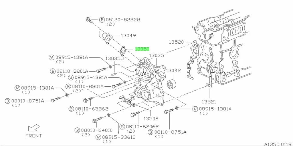 Water Inlet Housing Gasket To Suit Datsun L Series Engines 13050-07N00 Cooling