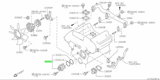 Water Pump To Suit Nissan 350Z Z33 Series 1 Skyline V35 250Gt / 300Gt 350Gt & Stagea M35 B1010-Al50B