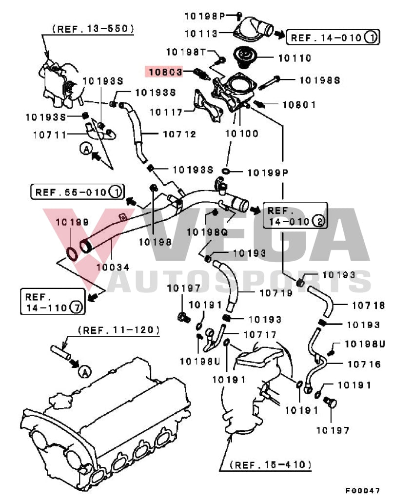 Water Temp Sensor To Suit Mitsubishi Lancer Evolution 1 - 10 Md177572 / 1308012 Cooling