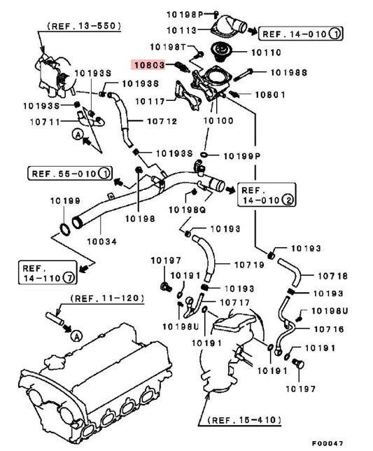 Water Temp Sensor To Suit Mitsubishi Lancer Evolution 1 - 10 Md177572 / 1308012 Cooling