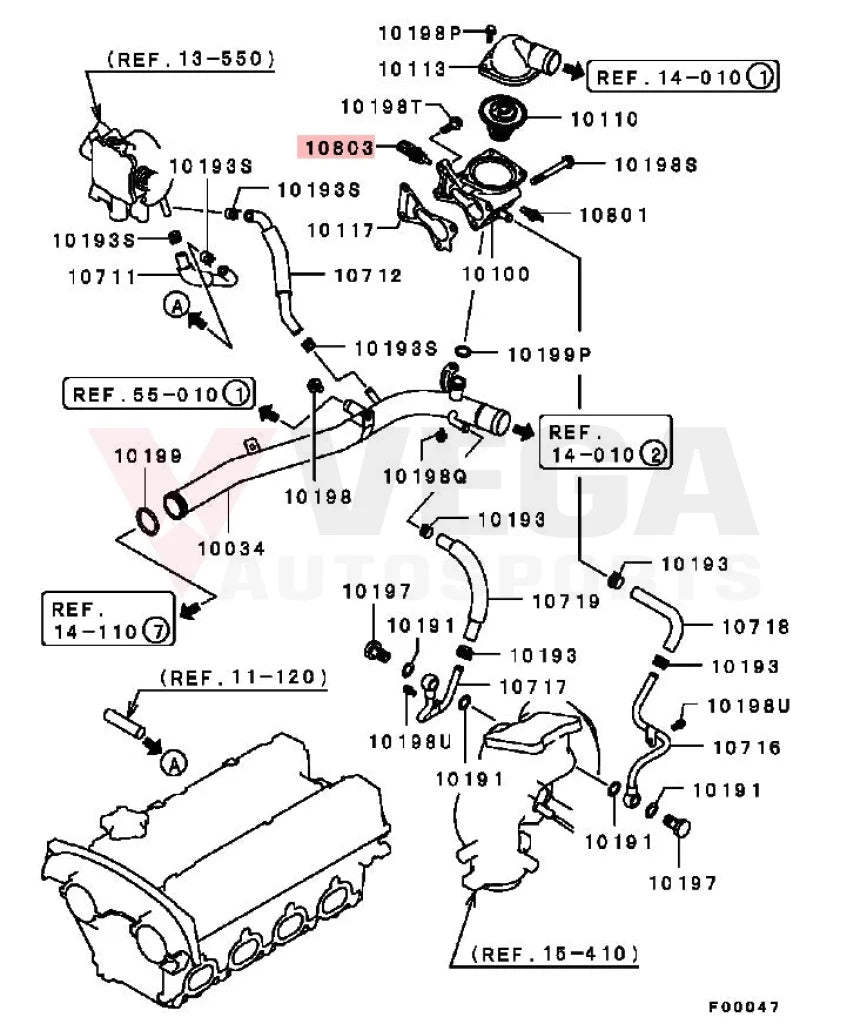 Water Temp Sensor To Suit Mitsubishi Lancer Evolution 5 / 6 7 8 9 10 1308A012 Electrical