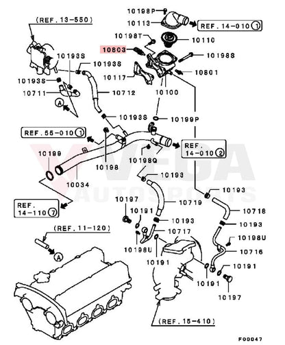 Water Temp Sensor To Suit Mitsubishi Lancer Evolution 5 / 6 7 8 9 10 1308A012 Electrical