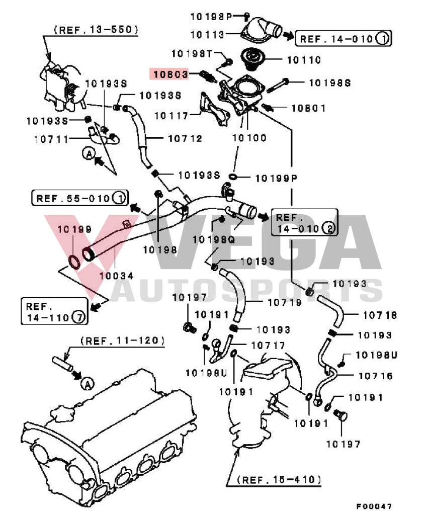 Water Temp Sensor To Suit Mitsubishi Lancer Evolution 5 / 6 7 8 9 10 1308A012 Electrical
