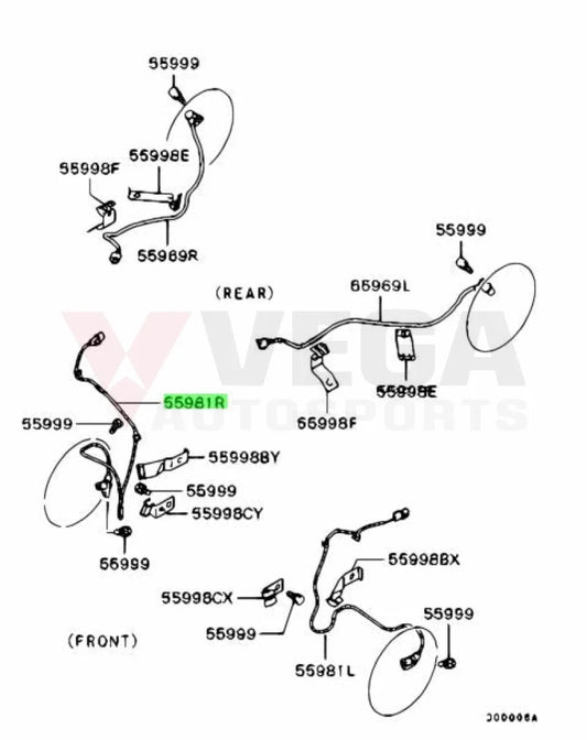 Wheel Speed Abs Sensor (Front Rhs) To Suit Mitsubishi Lancer Evolution 7 / 8 9 Ct9A Mr569148