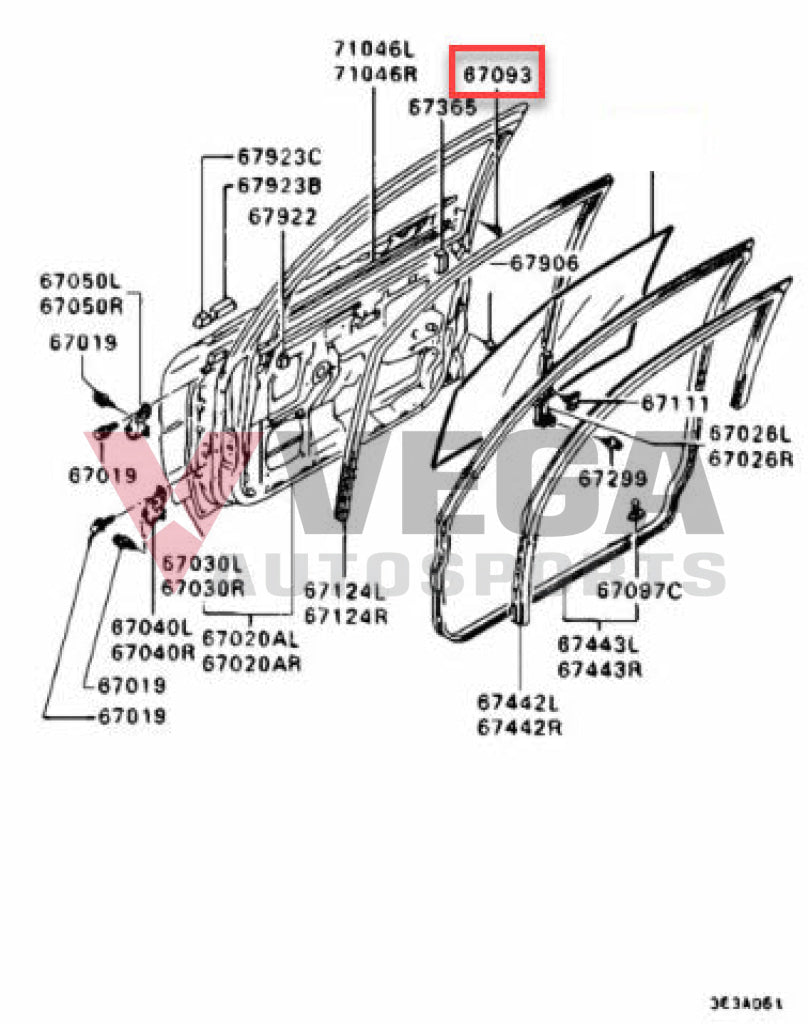 Window Moulding Install Screw For Mitsubishi Lancer Evolution 1-10 Mf453076 Exterior