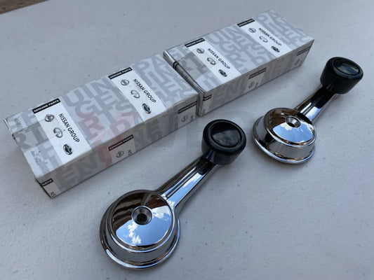 Window Regulator Handle Set (Black) to suit DATSUN 1200 B110 Ute Sunny - Vega Autosports
