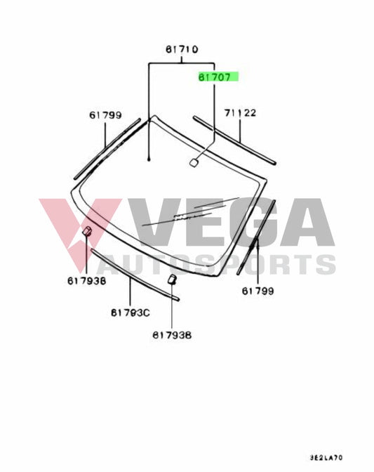 Windscreen Glass Button / Mount (34mm) to suit Mitsubishi Lancer Evolution 4 / 5 / 6 MR456259 Interior